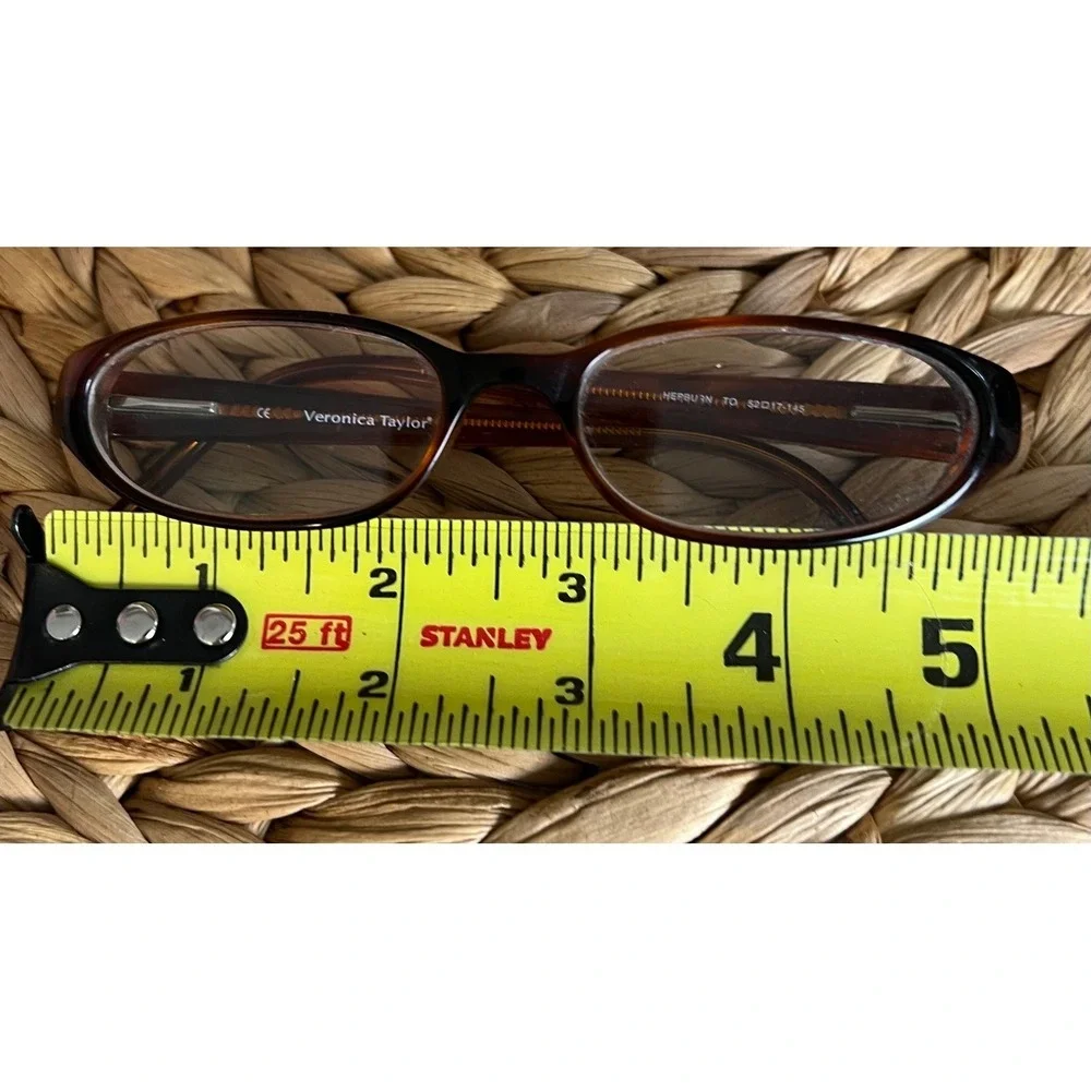 Veronica Taylor Hepburn Tortoise Oval Eyeglass Frames 52-17-145 with Case